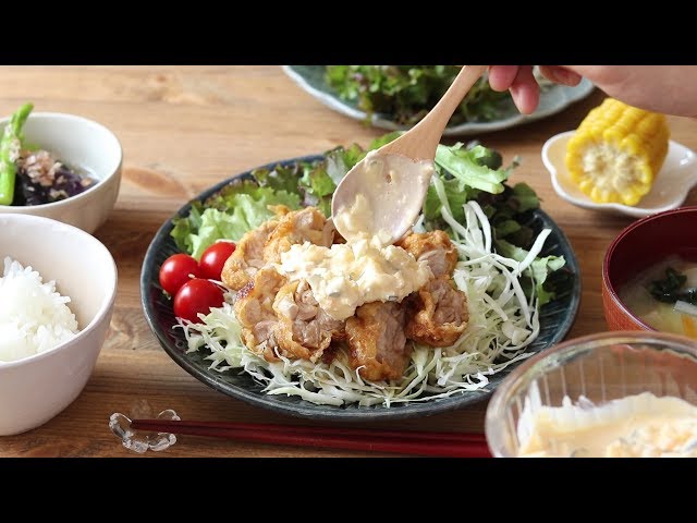 今日のご飯 チキン南蛮とナスの煮浸し｜HidaMari Cooking