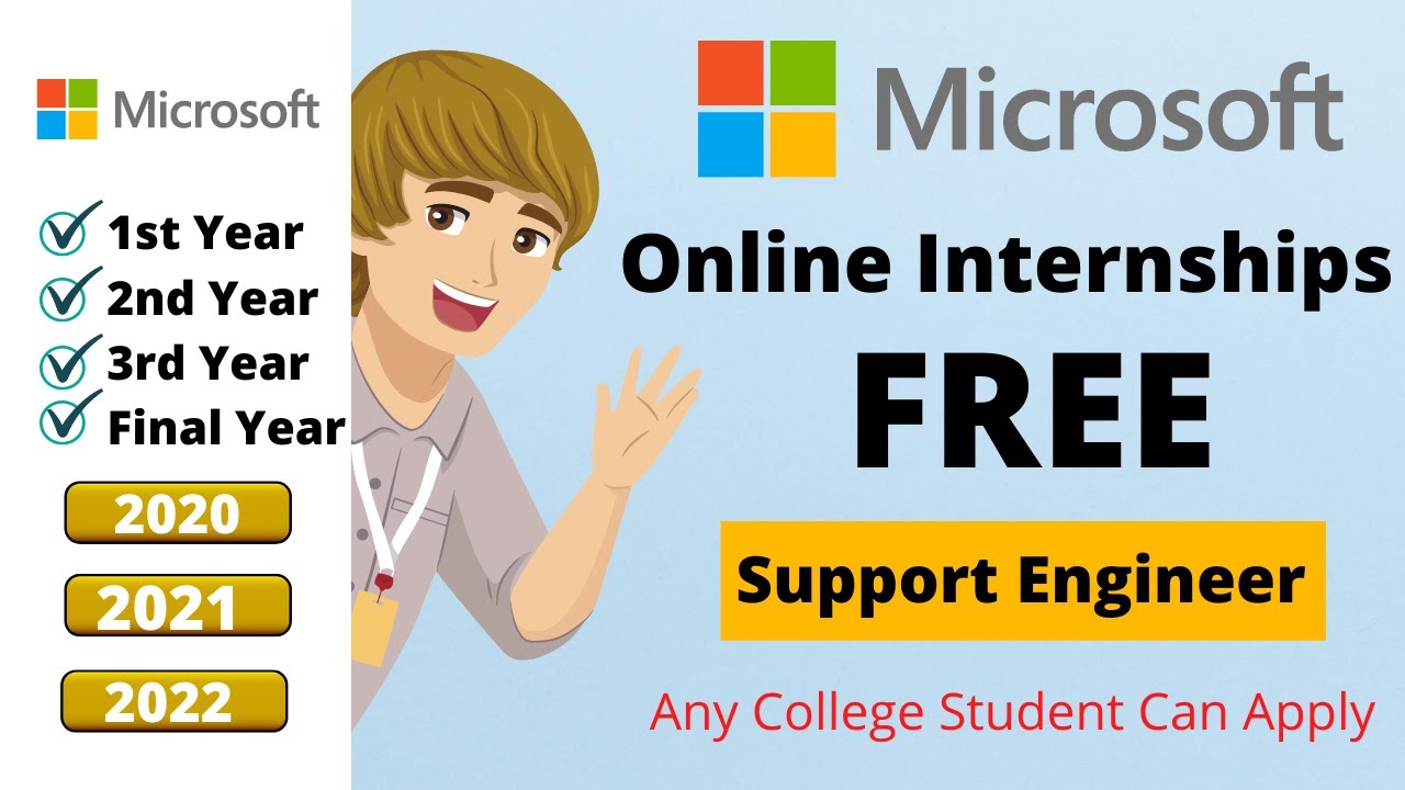 Free Microsoft Internships Microsoft Summer Internship Support