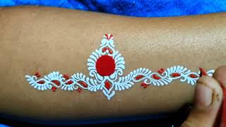 Beautiful Bridal Kolka Design Kum Kum Bindi Design Forehead Design Tutorial