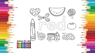Red coloring page