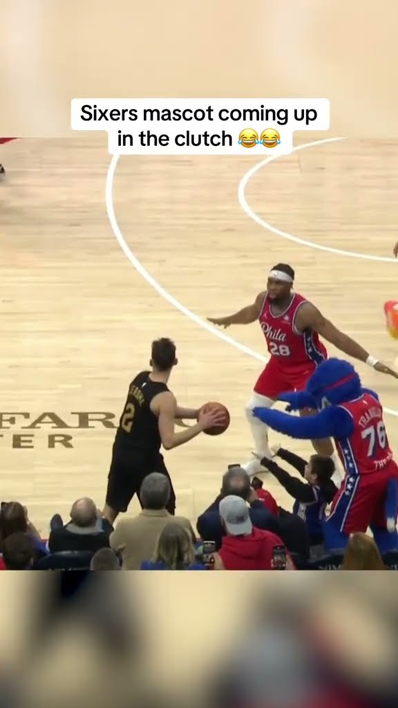 76ers mascot helping out ?