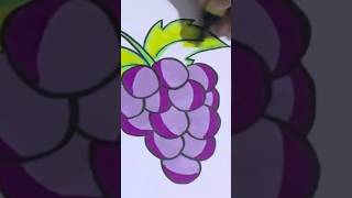 How to draw a grape easy step by step | fruit drawing | easy drawing