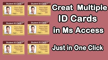 How to create multiple id cards in ms access | step by step