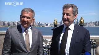 «Впечатлен Казанью и чудесной погодой»: Николя Саркози прилетел в столицу Татарстана