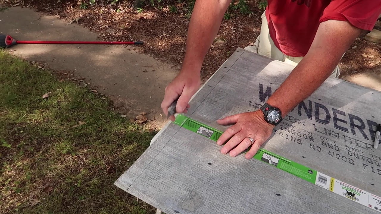 How To Cut Cement Board With A Knife- Simple & Easy! - YouTube