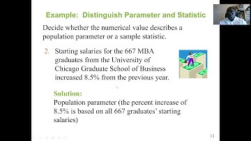 Population and Sample, Parameter and Statistics