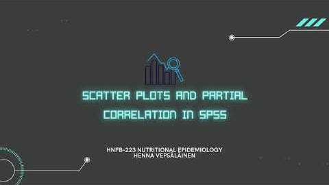 Scatter plots and partial correlation in SPSS