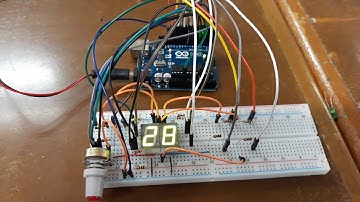 Arduino Uno 2-digit 7 segment 0-99 counting with  vary speed of counting from potentiometer