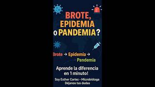 Brote epidemia pandemia y endemia #microbiología #sabiasque