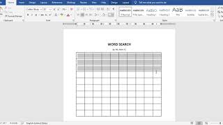 How to Make a Word Search in MS Word screenshot 3