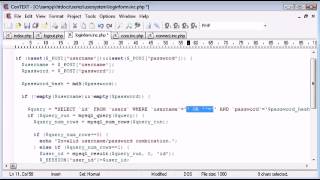 Protecting the User Against SQL Injection Tutorial in PHP - MYSQL by For Student Organization