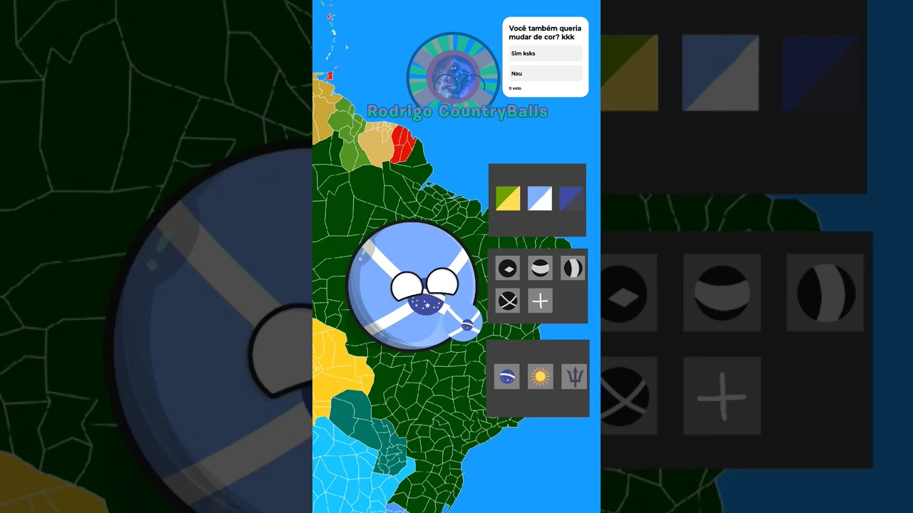 O Brasil mudando de cor, símbolo, e a bandeira #shorts #countryballs #shortsfeed #rumo200k