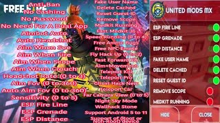 FREE FIRE MAX NEW MOD||UNITED MODS MAX V2.66.X||ANTI-BAN||ALL HACKS||AIMBOT|AUTO HEDSHOT screenshot 5