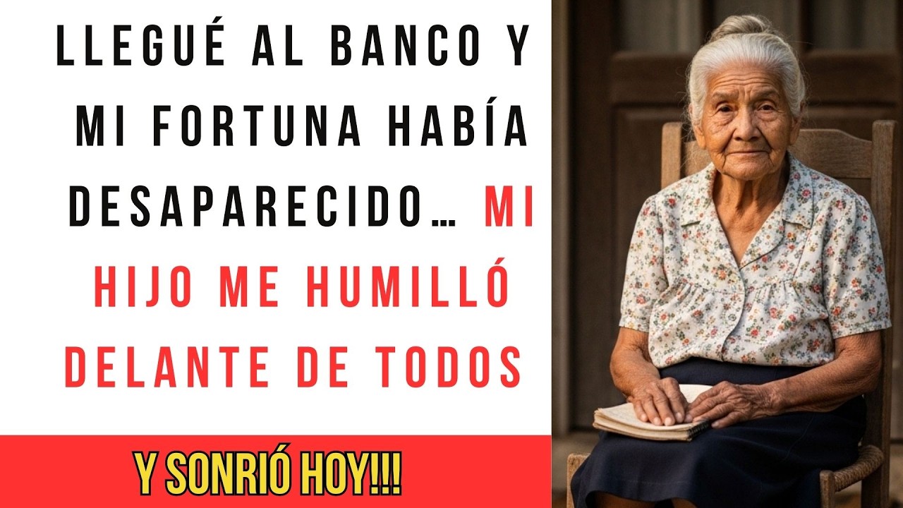 Llegué al banco y mi fortuna había desaparecido… mi hijo me humilló delante de todos y sonrió hoy!!!