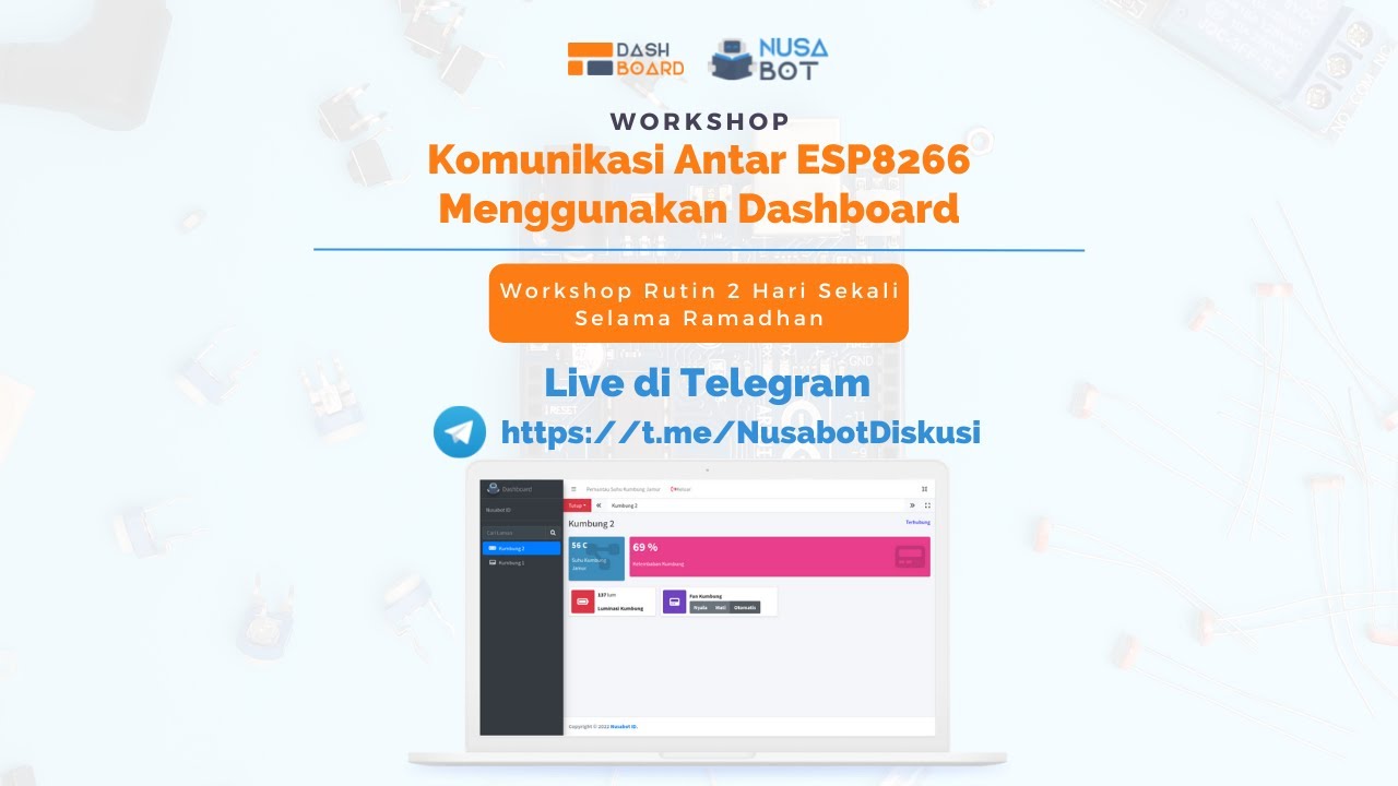 Hari #4 - Komunikasi Antar ESP8266 Menggunakan Dashboard - YouTube