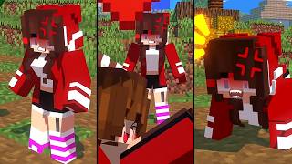 What is the relationship between Wolf Girl and JJ MAIZEN minecraft animation