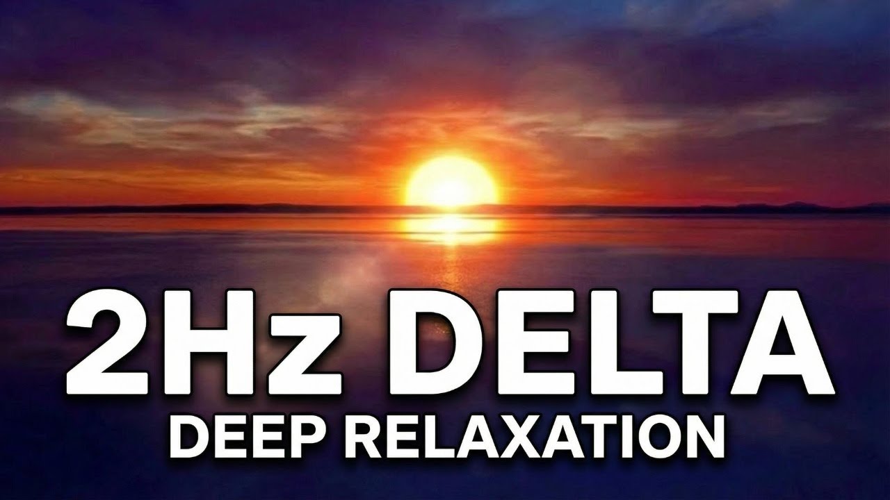 2Hz Delta Sleep + Sunset Soundscape | Deep Healing, Melatonin Release, Deep Sleep