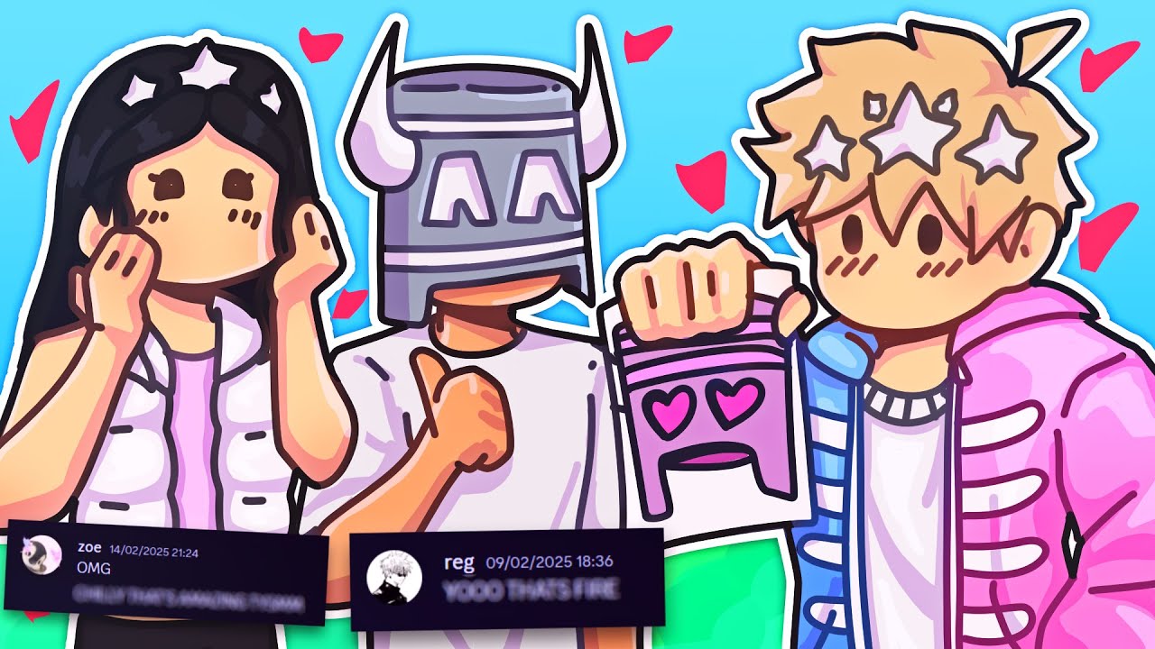 DRAWING ROBLOX YOUTUBERS VALENTINES THEMED YouTube 