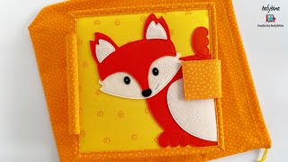 Quiet Book #67 "Little Red Fox" | Interactive Fabric Book | IN STOCK