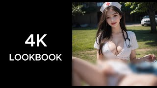 [4K] I'm a nurse, let me treat you | field nurse AI lookbook