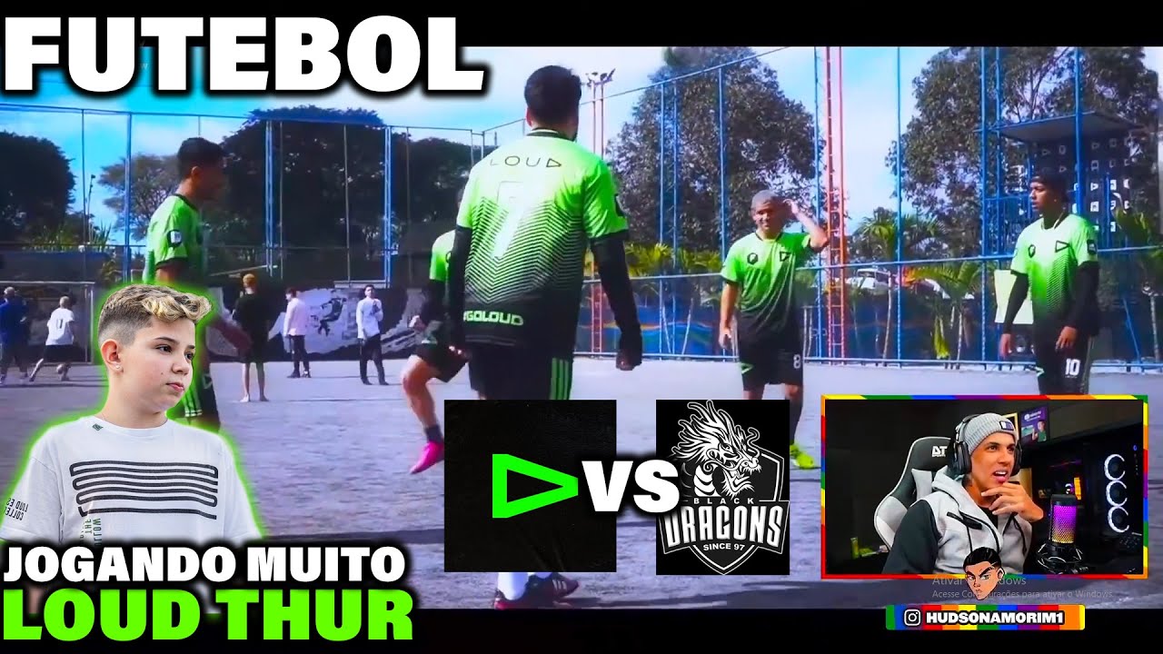 HUDSON AMORIM REAGINDO FUTEBOL DA LOUD vs BLACK DRAGONS!!