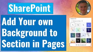 How to add your own background to a section in a SharePoint Page?
