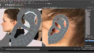 Head Modeling Maya 2015 Part 05 Ear