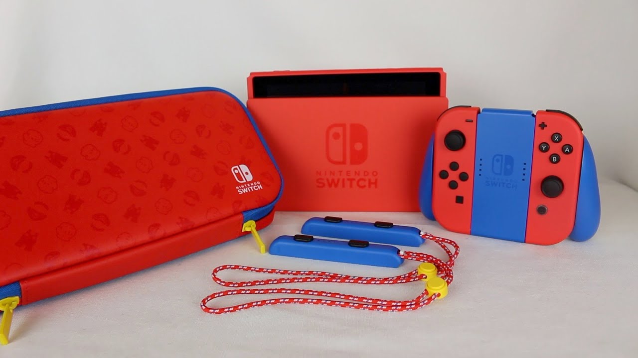 New Nintendo Switch OLED Mario Red Edition Unboxing 