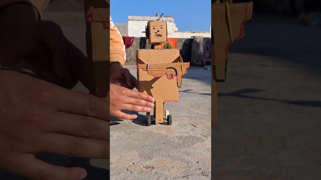 homemade cardboard robot 🤖