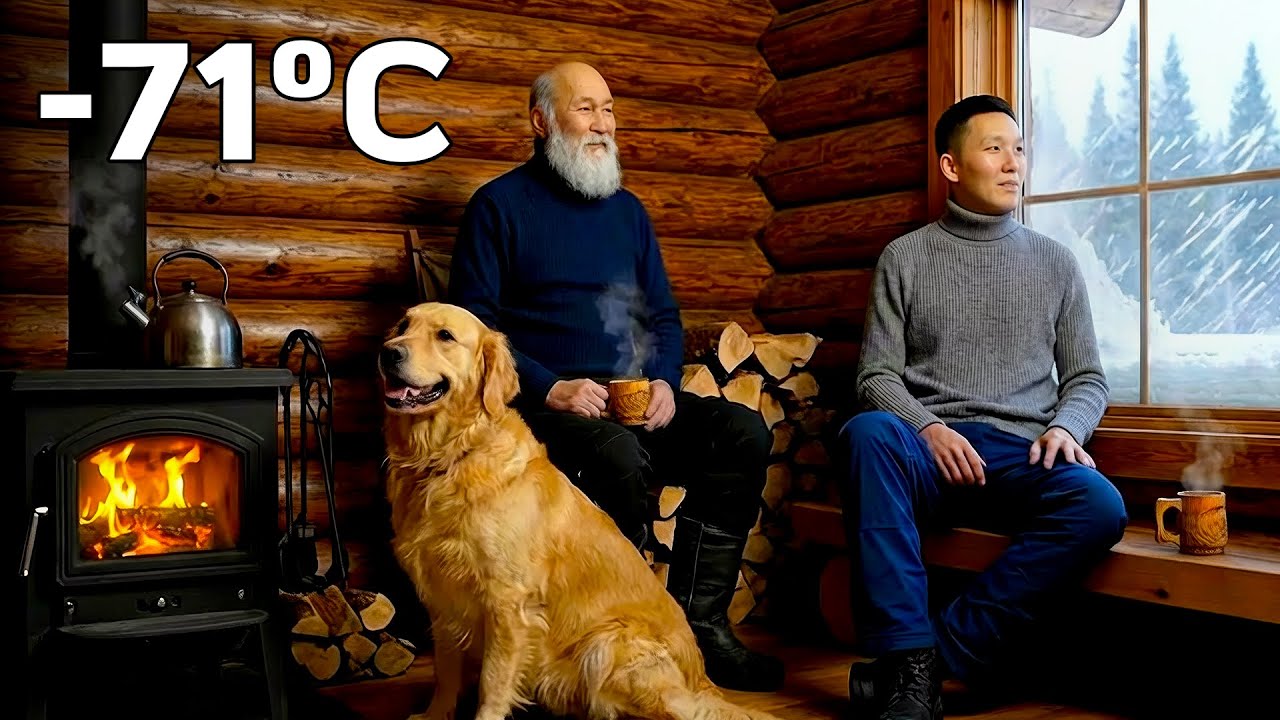 Father & Son's Winter Retreat in Siberian Cabin | Weekend Adventure at -71°C ❄️🏔️
