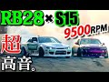 RB28搭載S15シルビアがD1 NZ特設スタジアムでドリフト!/Zak pole's RB28 S15 Slivia 9500rpm drifting!!