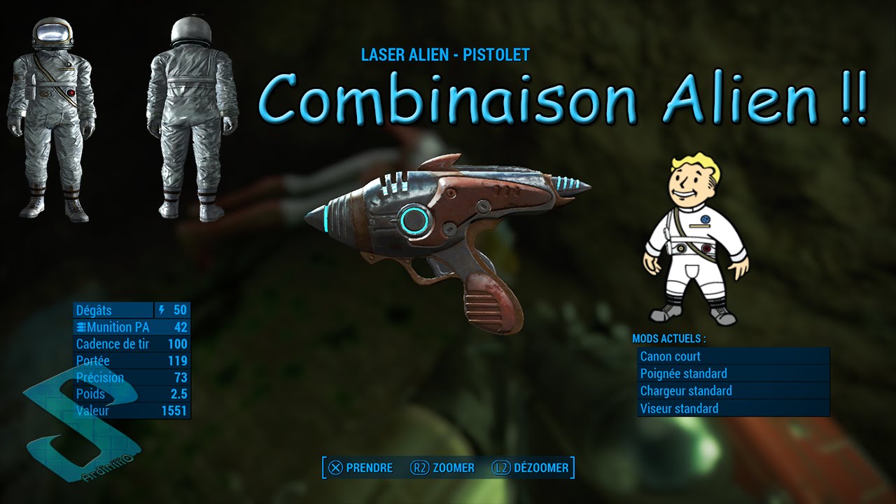 Fallout 4 : Obtenir la Combinaison et le Fusil Alien [ Arme Secrète ]