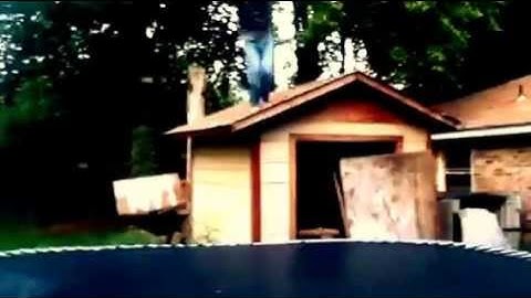 Front flip off shed to trampoline
