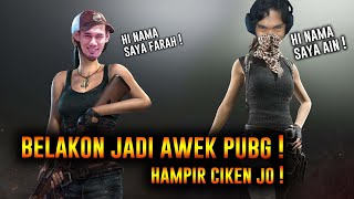 PUBLIC AUTO CARRY APABILA MAMPUSKAUBODOH DAN KESEDAPAN AYAM MENYAMAR JADI PEREMPUAN DI PUBG !!!