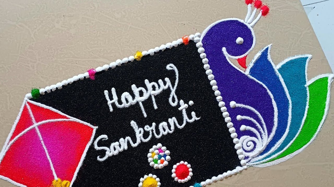 Makar Sankranti special rangoli designs 2026 | kite rangoli | haldi kunku rangoli | peacock rangoli