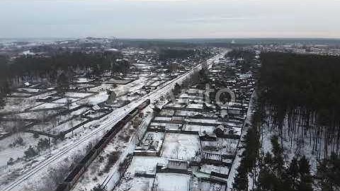Train Tracks Winter Time Aero | Stock Footage - Envato elements
