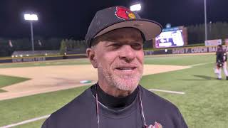 Coach Dan McDonnell talks after their Friday night loss at Wake Forest