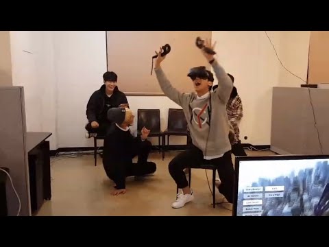 [크나큰] 천장이랑 가까운 남자들의 살신성인 바닥 청소 브이앱