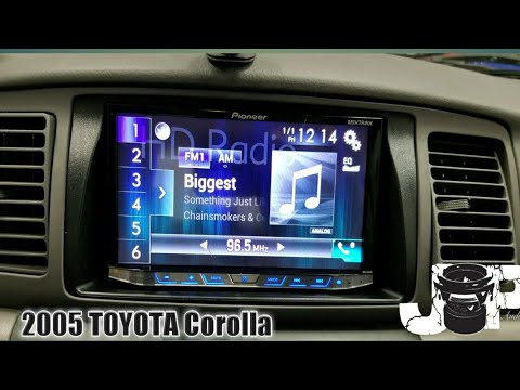 2005 TOYOTA Corolla radio removal/ pioneer install