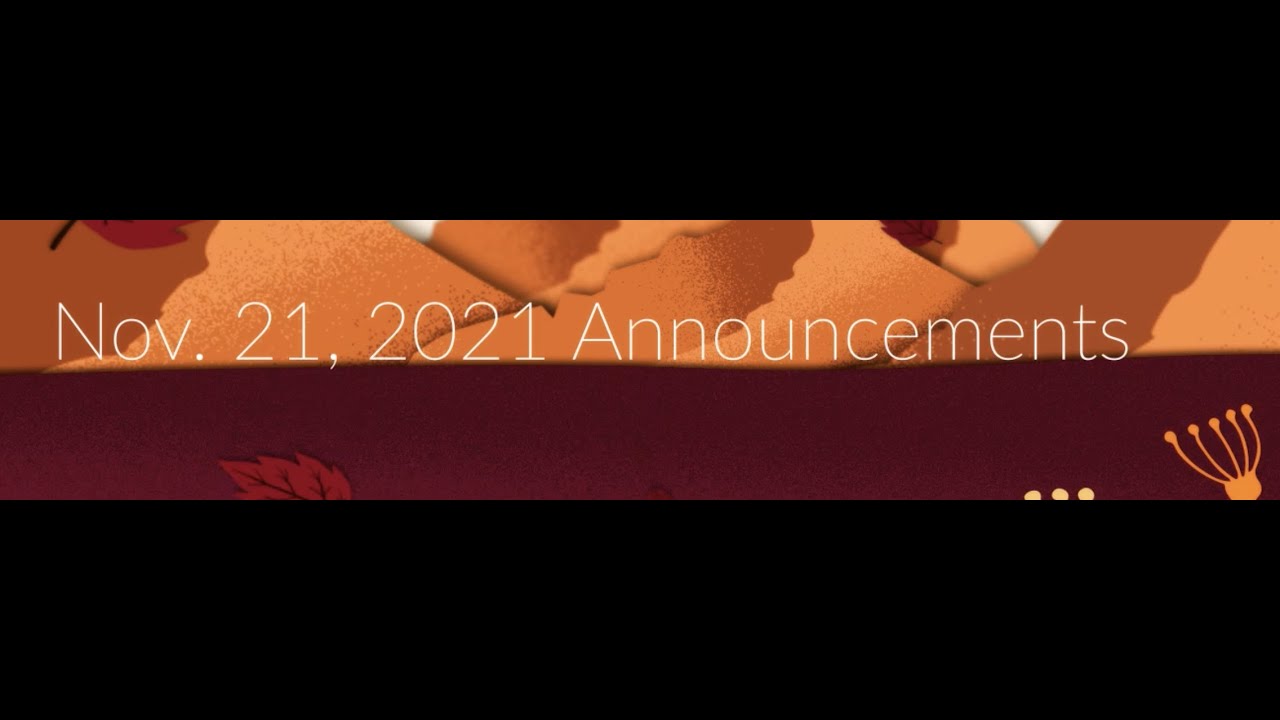 JW Announcements Week of Nov. 21, 2021 YouTube