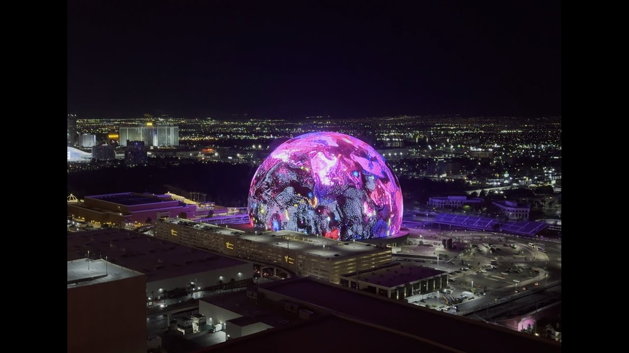 Sphere Las Vegas looking like confetti #sphere #confetti #timelapse ...