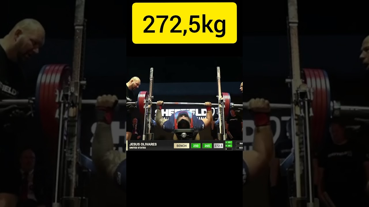 Jesus Olivares 272,5kg Bench Press #Shorts