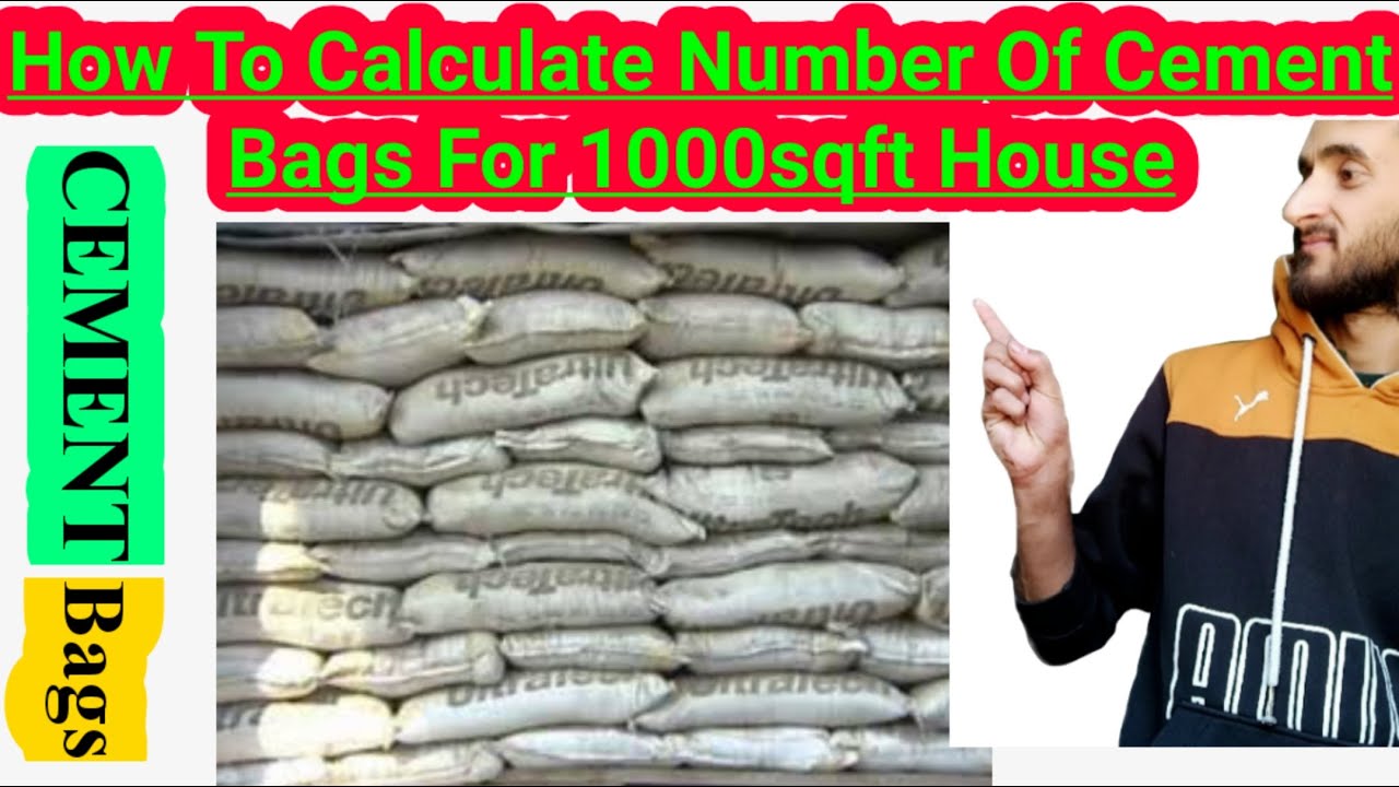 How Many Cement Of Bags Required For 1000 sqft Slab || Civil