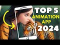 Top 5 best Animation app in 2024 | Create 2D 3D cartoon Animation In Moible Android, iOS
