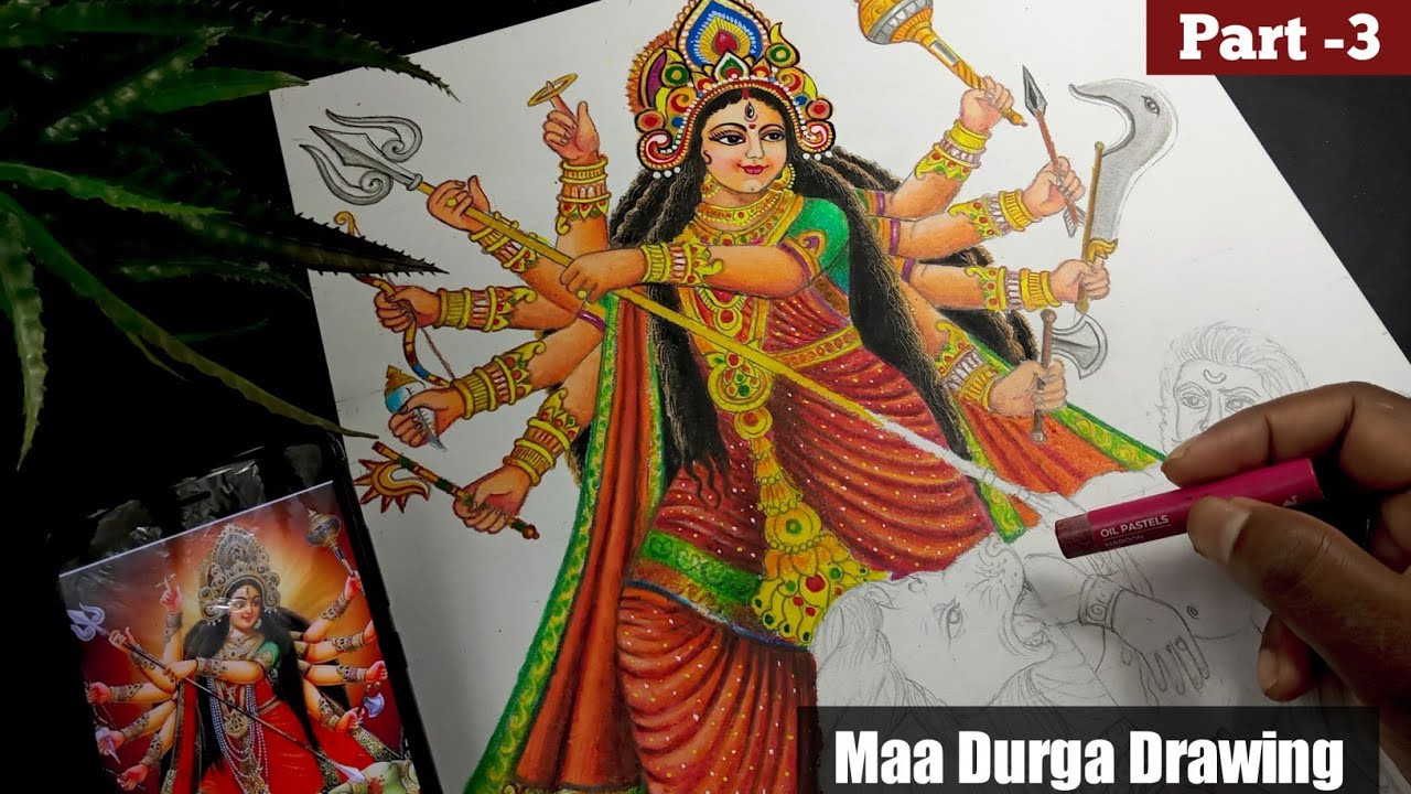 Drawing on Maa Durga - RobinAge