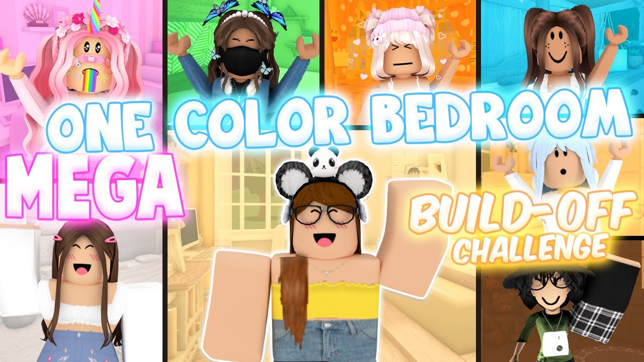 Mega One Color Bedroom Build Off Challenge Panda V S 7 Fans Youtube - da panda girl roblox