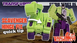 Transformers Studio Series 86 Scavenger Hinge Fix Tutorial