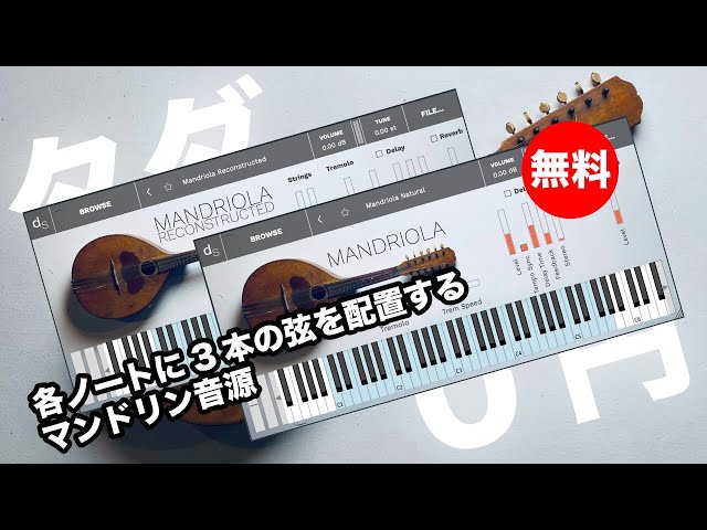 無料】従来の概念を超えた12弦マンドリン音源decentSamples