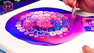VORTEX OF COLOR! Chameleon Cell Acrylic Pouring and Fluid Art