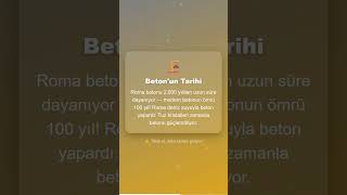 Bunu biliyor muydun? Betonun Tarihi #shorts #mimari